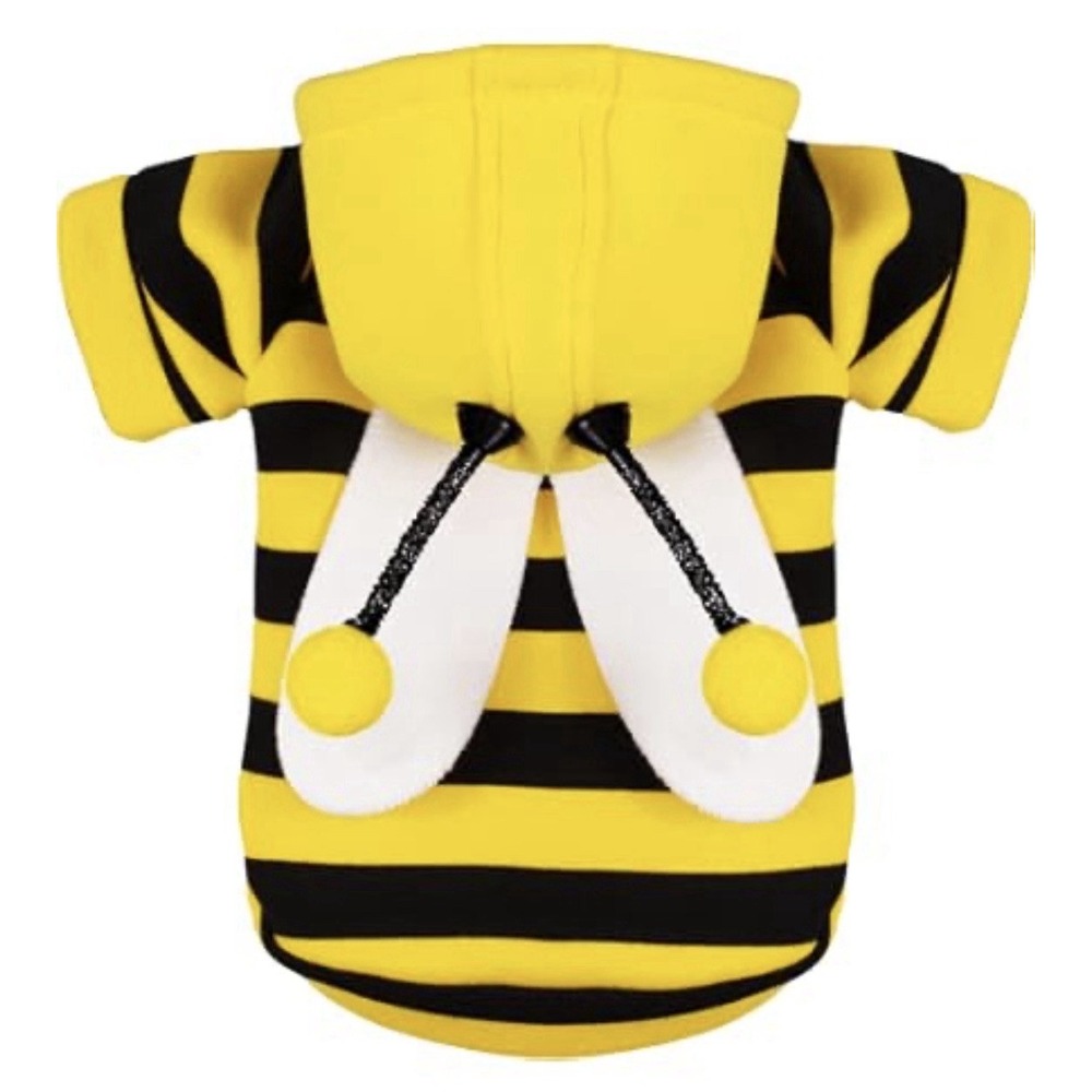 Halloween Dog Costume Bumble Bee Soft Fabric Pet‎ Hoodie Jacket  SMALL Dogs NEW